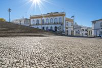 European Cityscape: Clear Sky and Sunshine