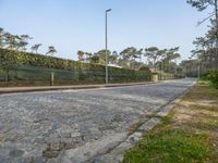 European Cityscape: Cobblestone Roads and Shadows