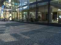 European Cityscape: Glass Walls and Hard Shadows