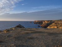 European Cliff Coastline: Bathed in Sunlight