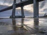 European Coastal City: Bridge and Ocean Views