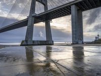 European Coastal City: Bridge and Ocean Views