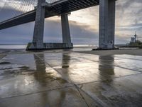 European Coastal City: Bridge and Ocean Views