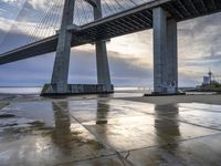 European Coastal City: Bridge and Ocean Views