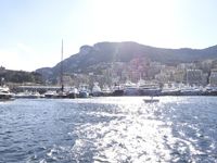 European Coastal Town Cityscape with Mountains and Ocean