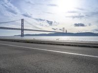 European Coastline: Clear Sky and Bridge in Lisbon