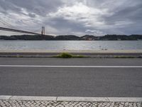 European Coastline: Clear Sky and Bridge in Lisbon