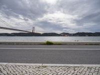 European Coastline: Clear Sky and Bridge in Lisbon