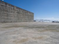 European Coastline: Concrete Wall with Ocean View