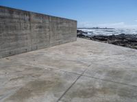 European Coastline: Concrete Wall with Ocean View