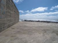 European Coastline in Portugal: Concrete Wall Views