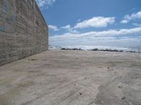 European Coastline in Portugal: Concrete Wall Views