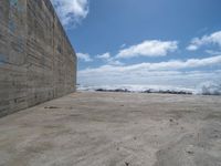 European Coastline in Portugal: Concrete Wall Views