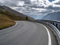 European Highland Curve Road in Nature