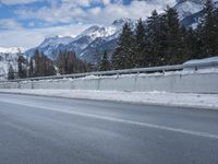 European Highway: Wet Road in the Alps