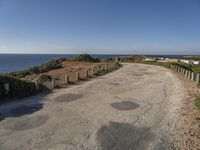 European Landscape: Green Grass, Trees, and the Vast Ocean