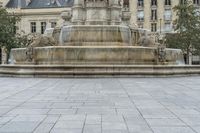 European Marble City: A Walkway with a Beautiful Fountain