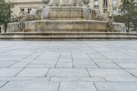 European Marble City: A Walkway with a Beautiful Fountain