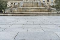 European Marble City: A Walkway with a Beautiful Fountain