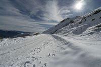 European Mountain Landscape: Snow Covered Slope