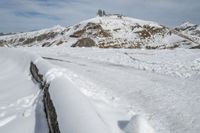 European Mountain Slope: Icy Terrain and Stunning Views