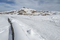 European Mountain Slope: Icy Terrain and Stunning Views