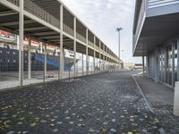 a paved walkway with parking spots in the city of chicago, illinois, usa, during the day