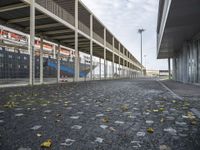 a paved walkway with parking spots in the city of chicago, illinois, usa, during the day