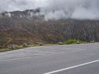 European Road under a Grey Sky: A Gloom Atmosphere