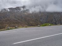 European Road under a Grey Sky: A Gloom Atmosphere