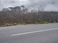 European Road under a Grey Sky: A Gloom Atmosphere