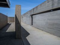 European Sky in Portugal: Concrete Wall and Shadow