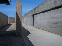 European Sky in Portugal: Concrete Wall and Shadow