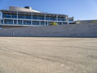 European Stadium under a Clear Sky