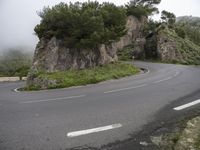 European Thoroughfare Through Mountain Pass in Tenerife