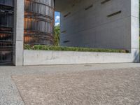 European Urban Landscape: Concrete Wall with Clear Sky