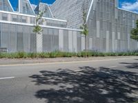 European Urban Landscape: Metal Wall Casting a Shadow