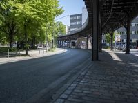 A European Urban Road: Asphalt Bridge in Berlin