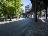 A European Urban Road: Asphalt Bridge in Berlin