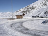 European Winter Landscape: Snowy Alps