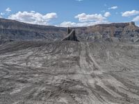 Factory Butte: Dirt and Gravel Track in the Desert