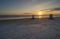 Florida Beach Sunrise: Sunlight Glistening on the Sand