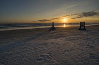 Florida Beach Sunrise: Sunlight Glistening on the Sand