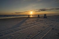 Florida Beach Sunrise: Sunlight Glistening on the Sand