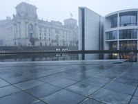 Foggy Berlin Germany with Modern Architecture 003