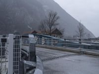 Foggy Road Through Mountain Pass in the Alps