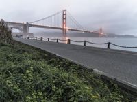 Foggy Suspension Bridge in San Francisco