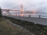 Foggy Suspension Bridge in San Francisco