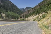 Forest Road in Canada: Exploring the Stunning Landscape under a Clear Sky