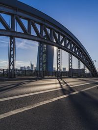 Cityscape of Frankfurt, Germany - Architecture and Urban Landscape with Clear Sky and Sun